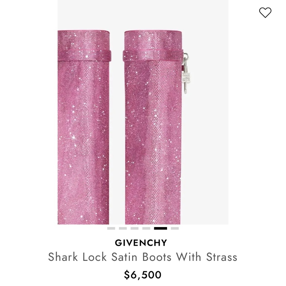 Brand New Givenchy Glittery Pink Shark Lock Boots - Picture 6 of 9